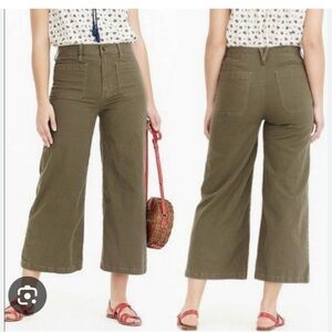 J.Crew Big Sur high rise wide leg cropped pants